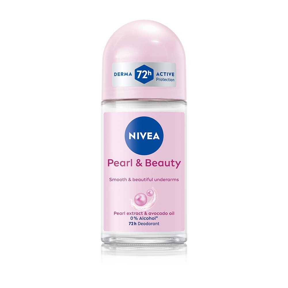 41D6xYA74xL._SL1000_ NIVEA Pearl and Beauty 50ml Deo Underarm Roll On - Image 1